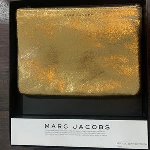 New in box Marc Jacobs Metallic Leather Pouch